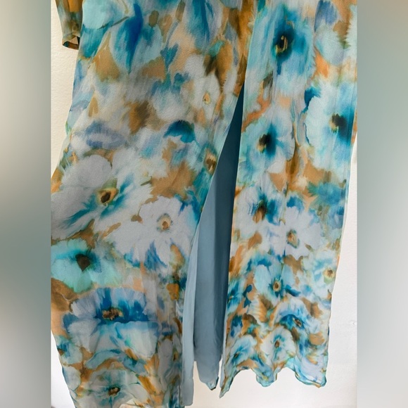 NWT Rays for Days Free People Wisteria Watercolor Midi Dress Blue Size S Small - Picture 11 of 15